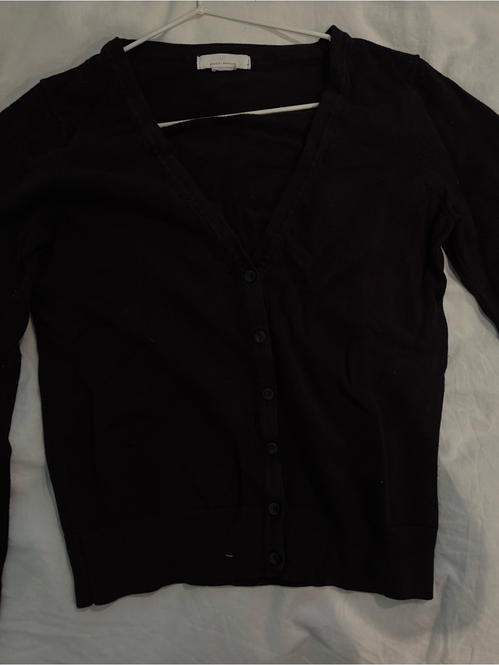 H&M Black V-Neck Button Cardigan